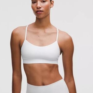lululemon athletica White Strappy Light Support Sports Bra